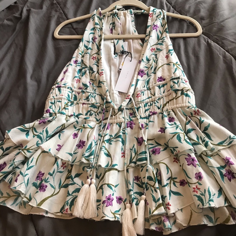 JUNIOR LRG FLORAL TOP